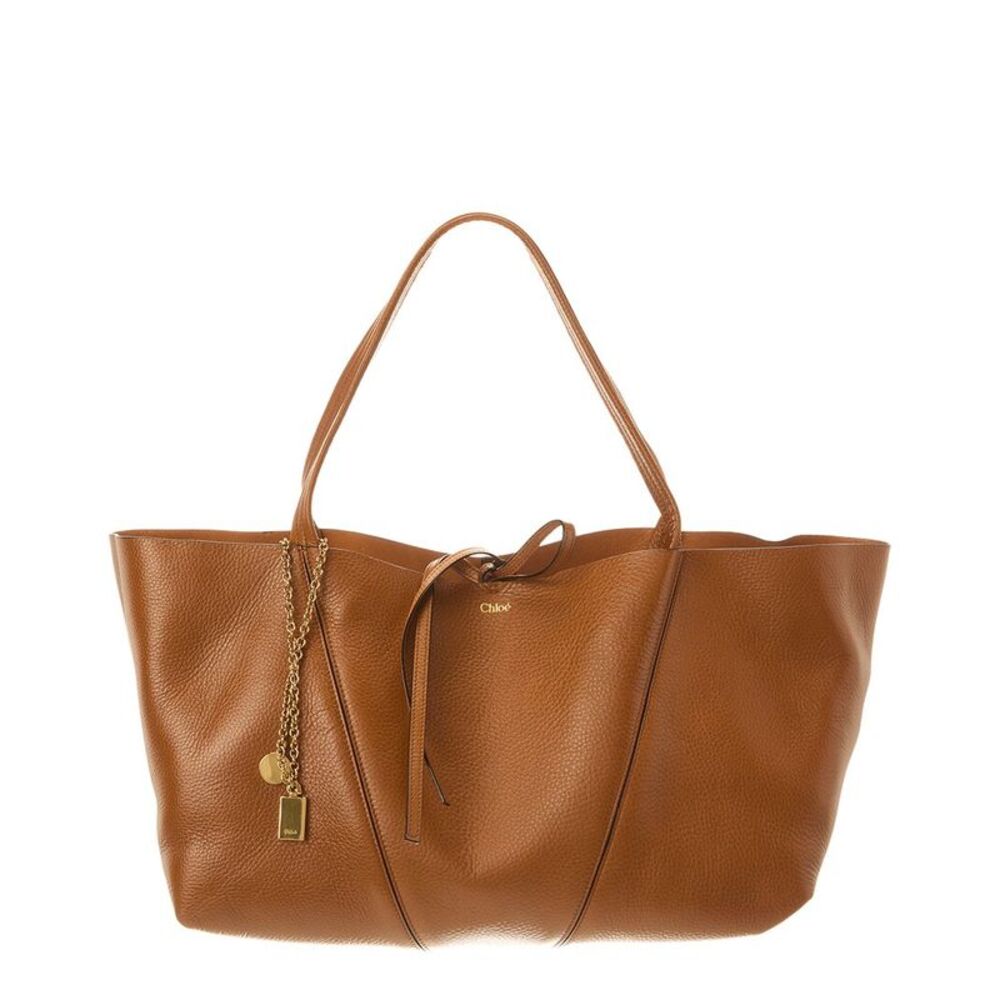 Chloé East West Leather Tote, Brown